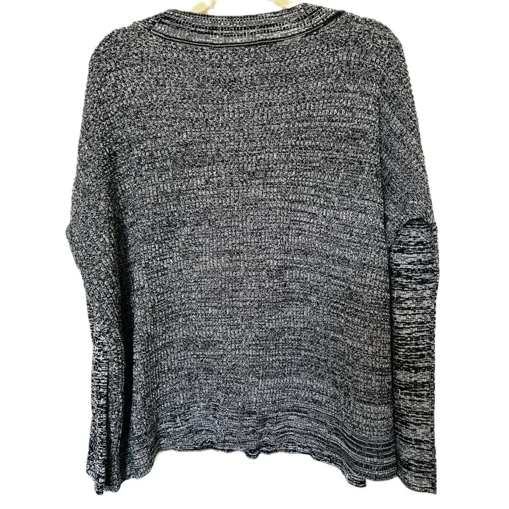 Planet Women’s Black & White Marled Crewneck Sweater